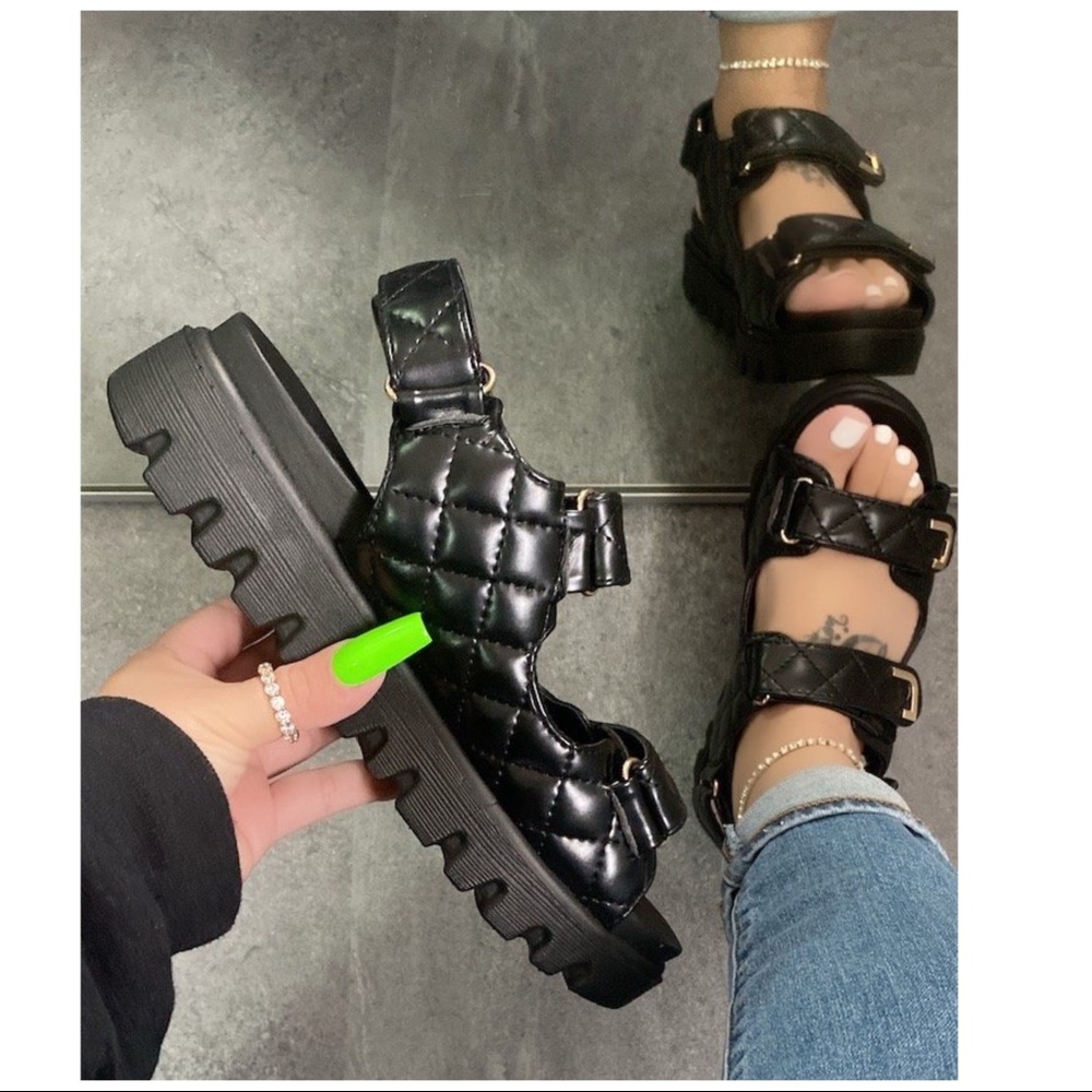 Black Platform Sandals